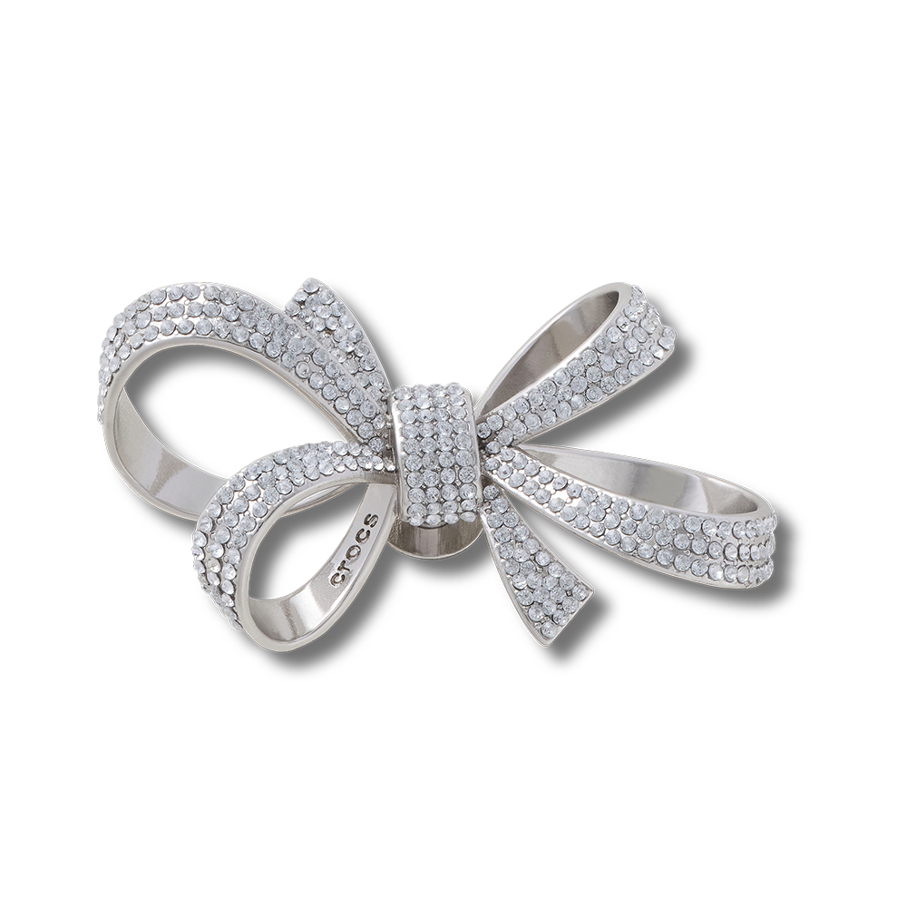 Silver Gem Bow Charm
